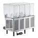 Vollrath VBBE4-37-F Quadruple 5.28 Gallon Bowl Refrigerated Beverage Dispenser with Fountain Spray Circulation - 115V Vollrath VBBE4-37-F Quadruple 5.28 Gallon Bowl Refrigerated Beverage Dispenser with Fountain Spray Circulation - 115V