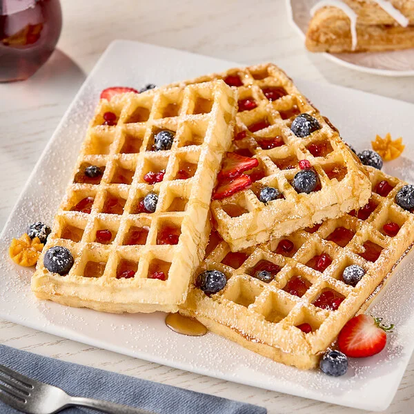 White Toque Heritage Brussels Waffle 3 oz. - 24/Case