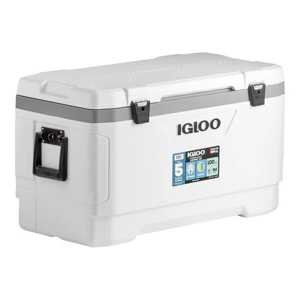 Igloo 49548 Marine Ultra 100 Qt. White Cooler with Comfort Grip Handles Igloo 49548 Marine Ultra 100 Qt. White Cooler with Comfort Grip Handles