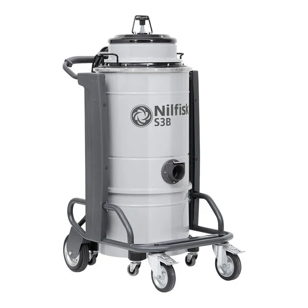 Nilfisk S3BN1 L50 FM 13 Gallon Steel Single-Phase 3-Motor Industrial Wet / Dry Vacuum - 120V