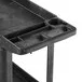Rubbermaid® FG450089BLA Black Small Lipped Two Shelf Utility Cart with Extended Handle Rubbermaid® FG450089BLA Black Small Lipped Two Shelf Utility Cart with Extended Handle