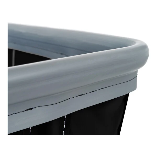 R&B Wire Products, Inc. 12 Bushel Black Fully Sewn Vinyl Basket Truck with Bumper and Swivel Casters 412SOBC/BLK R&B Wire Products, Inc. 12 Bushel Black Fully Sewn Vinyl Basket Truck with Bumper and Swivel Casters 412SOBC/BLK