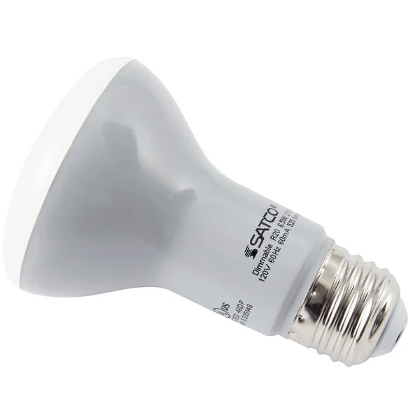 Satco S9630 6.5 Watt (50 Watt Equivalent) Frosted Warm White LED Flood Lamp Reflector Light Bulb - 120V (R20) Satco S9630 6.5 Watt (50 Watt Equivalent) Frosted Warm White LED Flood Lamp Reflector Light Bulb - 120V (R20)