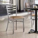 Lancaster Table & Seating Clear Coat Finish Ladder Back Chair with 2 1/2 Lancaster Table & Seating Clear Coat Finish Ladder Back Chair with 2 1/2