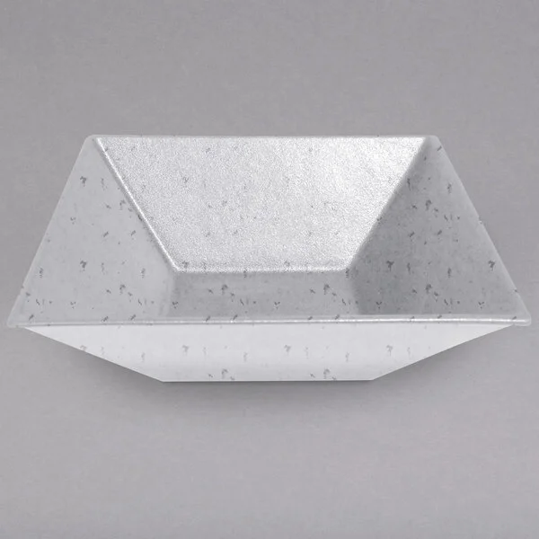 G.E.T. Enterprises BSD16-MOD-MW Bugambilia 13.5 Qt. Smooth MOD Finish Marble White Granite Resin-Coated Aluminum XL Deep Square Bowl