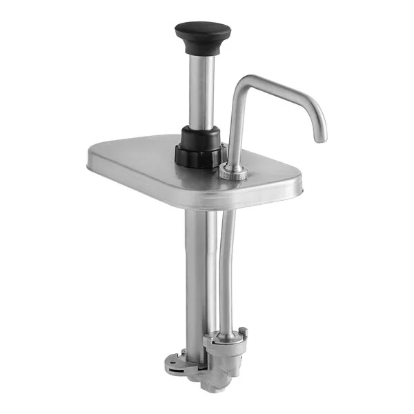 ServSense Stainless Steel Condiment Dispenser Pump and Lid for 2 Qt. Fountain Jar