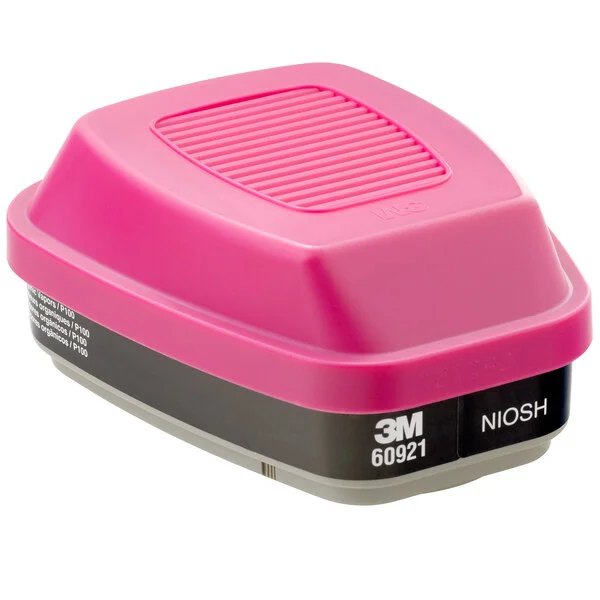 3M 60921 Magenta / Black P100 Organic Vapor Cartridge / Filter - 2/Pack 3M 60921 Magenta / Black P100 Organic Vapor Cartridge / Filter - 2/Pack