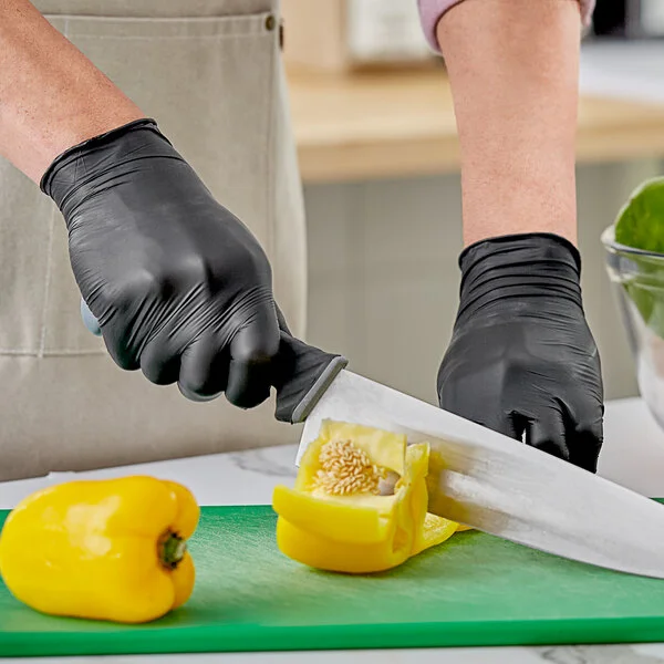Noble Nitrile Black All-Purpose Powder-Free Disposable 4 Mil Thick Gloves - Extra Large - 1,000/Case Noble Nitrile Black All-Purpose Powder-Free Disposable 4 Mil Thick Gloves - Extra Large - 1,000/Case