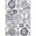 Abani Arto Collection 3' x 5' Cream / Blue Distressed Bohemian Medallion Area Rug Abani Arto Collection 3' x 5' Cream / Blue Distressed Bohemian Medallion Area Rug
