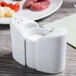 Tuxton GZP-732 TuxTrendz 2.875 oz. Porcelain White China Salt Shaker - 12/Case Tuxton GZP-732 TuxTrendz 2.875 oz. Porcelain White China Salt Shaker - 12/Case