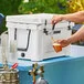 CaterGator JB45WH White 1 Faucet 47 Qt. Insulated Jockey Box with 69 ft. Coil CaterGator JB45WH White 1 Faucet 47 Qt. Insulated Jockey Box with 69 ft. Coil