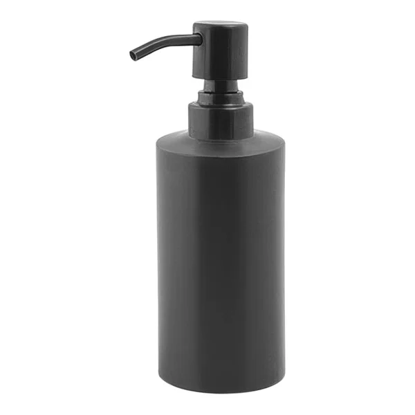 room360 Tokyo 12 oz. Matte Black Stainless Steel Soap Dispenser with Matte Black Top - 6/Case