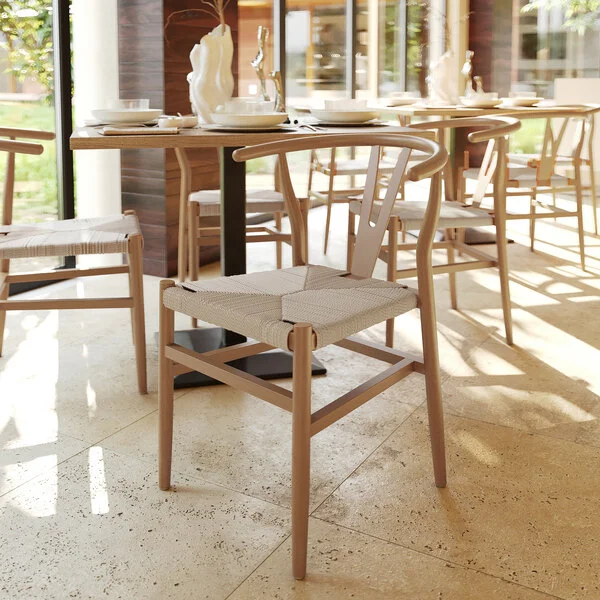 Flash Furniture Logan Natural Oak Finish Solid Wood Dining Chair with Natural Woven Seat Flash Furniture Logan Natural Oak Finish Solid Wood Dining Chair with Natural Woven Seat