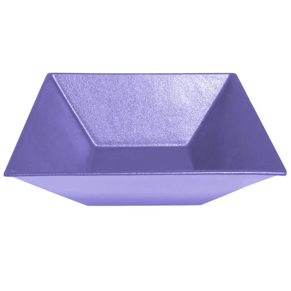 G.E.T. Enterprises BSD16-MOD-LV Bugambilia 13.5 Qt. Smooth MOD Finish Lavender Resin-Coated Aluminum XL Deep Square Bowl