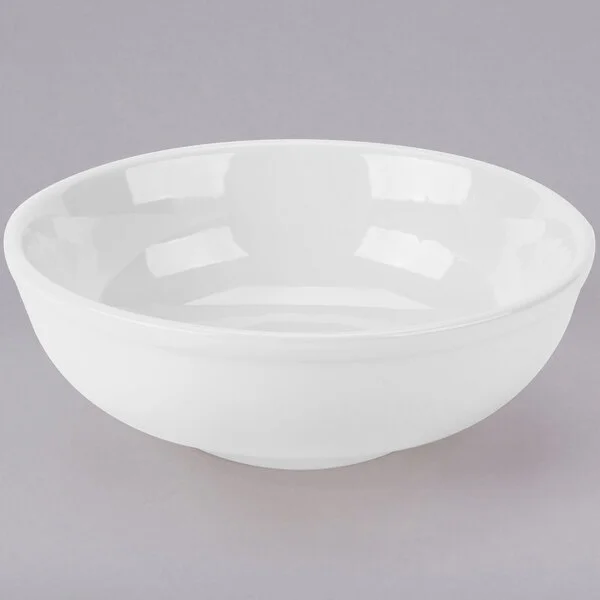 Tuxton BPB-3503 1.09 Qt. Porcelain White China Menudo / Pasta / Salad Bowl - 12/Case Tuxton BPB-3503 1.09 Qt. Porcelain White China Menudo / Pasta / Salad Bowl - 12/Case