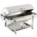 Bon Chef 18040CH Elite Rectangle 8 Qt. Dripless Stainless Steel with Chrome Accents Roll Top Chafer with Lion Legs Bon Chef 18040CH Elite Rectangle 8 Qt. Dripless Stainless Steel with Chrome Accents Roll Top Chafer with Lion Legs