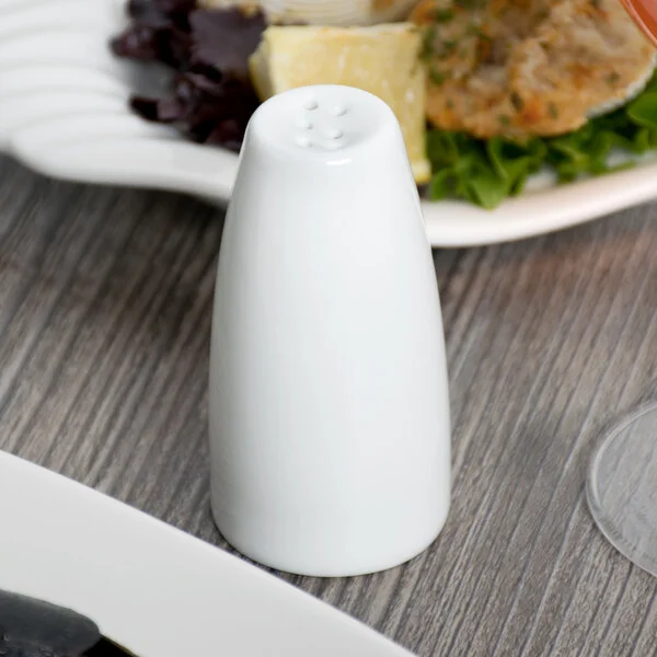 Libbey 911197036 Slenda 2.5 oz. Royal Rideau White Porcelain Salt Shaker - 36/Case
