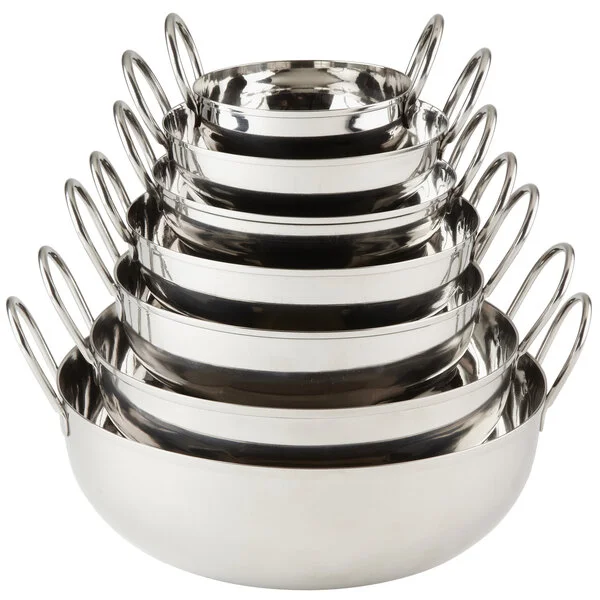 American Metalcraft BD65 32 oz. Stainless Steel Balti Dish - 6 5/8 American Metalcraft BD65 32 oz. Stainless Steel Balti Dish - 6 5/8