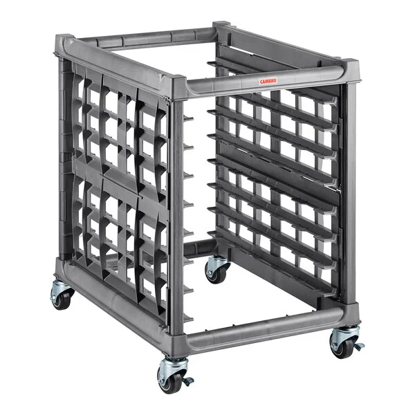 Cambro UPR1826U8 Camshelving® Ultimate 8 Pan Undercounter End Load Bun / Sheet Pan Rack with Metal Casters - Unassembled Cambro UPR1826U8 Camshelving® Ultimate 8 Pan Undercounter End Load Bun / Sheet Pan Rack with Metal Casters - Unassembled