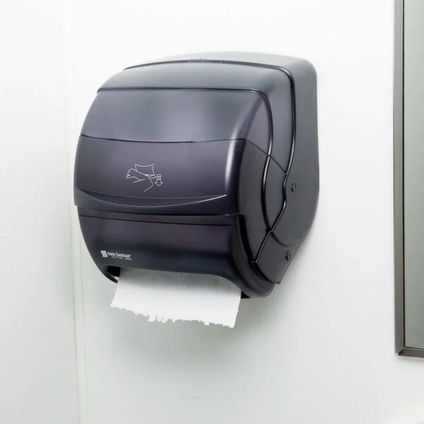 San Jamar T850TBK Integra Plastic Roll Towel Dispenser - Black Pearl San Jamar T850TBK Integra Plastic Roll Towel Dispenser - Black Pearl