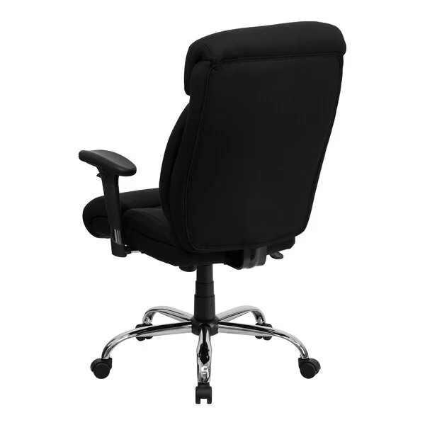 Flash Furniture Hercules Black Fabric Big & Tall High-Back Office Chair with Adjustable Arms and Full Headrest Flash Furniture Hercules Black Fabric Big & Tall High-Back Office Chair with Adjustable Arms and Full Headrest
