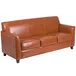 Flash Furniture BT-827-3-CG-GG Hercules Diplomat Cognac Leather Sofa with Wooden Feet Flash Furniture BT-827-3-CG-GG Hercules Diplomat Cognac Leather Sofa with Wooden Feet