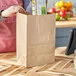 Choice Heavy Duty 20 lb. Shorty Heavy-Duty Natural Kraft Paper Bag - 400/Case Choice Heavy Duty 20 lb. Shorty Heavy-Duty Natural Kraft Paper Bag - 400/Case