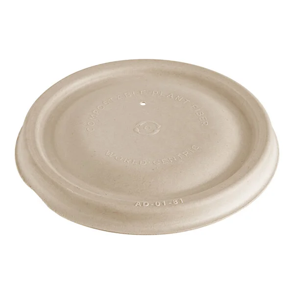 World Centric Compostable Fiber Lid for 6 oz. Fiber Bowl and 8 oz. Paper Bowl - 1,000/Case World Centric Compostable Fiber Lid for 6 oz. Fiber Bowl and 8 oz. Paper Bowl - 1,000/Case