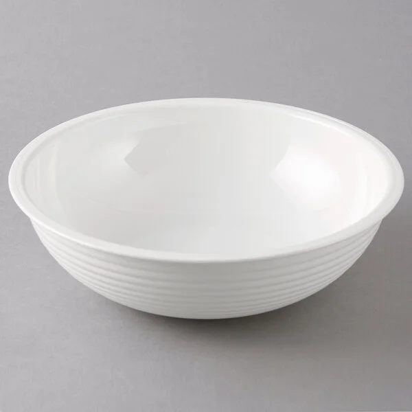 Cambro RSB8CW148 1.65 Qt. White Camwear® Round Ribbed Bowl Cambro RSB8CW148 1.65 Qt. White Camwear® Round Ribbed Bowl