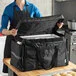 CaterGator Dash Customizable Black Nylon Heavy-Duty Insulated Soft-Sided Food Delivery Bag / Pan Carrier - Holds (6) 2 1/2 CaterGator Dash Customizable Black Nylon Heavy-Duty Insulated Soft-Sided Food Delivery Bag / Pan Carrier - Holds (6) 2 1/2