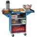 Lakeside 672BL Blue Vinyl 4 Shelf Stainless Steel Beverage Service Cart with Drop Leaves - 21 Lakeside 672BL Blue Vinyl 4 Shelf Stainless Steel Beverage Service Cart with Drop Leaves - 21
