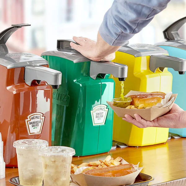 Heinz Keystone 1.5 Gallon Green Plastic Sweet Relish Pump Dispenser