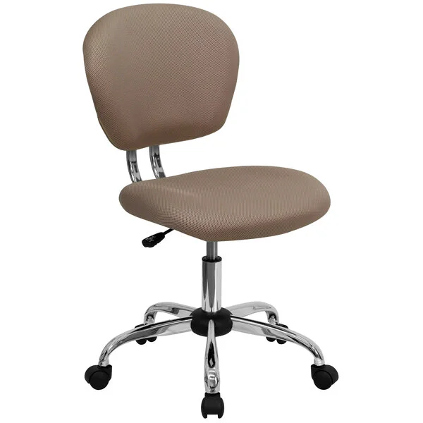 Flash Furniture H-2376-F-COF-GG Mid-Back Coffee Mesh Office Chair with Chrome Base Flash Furniture H-2376-F-COF-GG Mid-Back Coffee Mesh Office Chair with Chrome Base