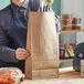 Choice Heavy Duty 25 lb. Heavy-Duty Natural Kraft Paper Bag - 400/Case Choice Heavy Duty 25 lb. Heavy-Duty Natural Kraft Paper Bag - 400/Case