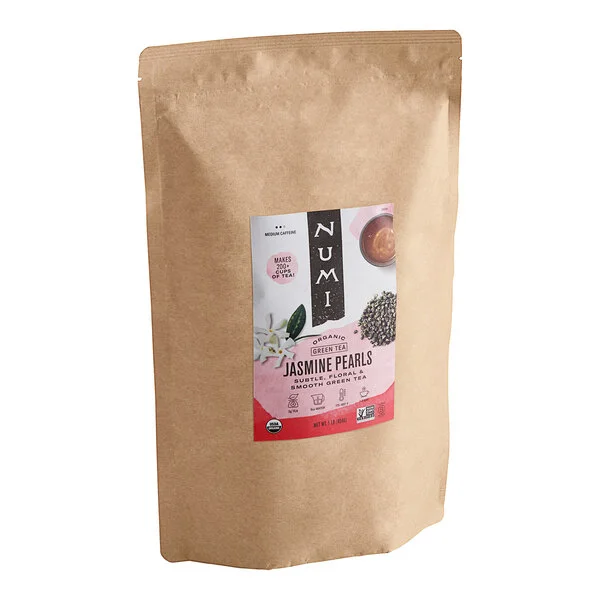 Numi Organic 1 lb. Jasmine Pearls Green Loose Leaf Tea - 6/Case Numi Organic 1 lb. Jasmine Pearls Green Loose Leaf Tea - 6/Case