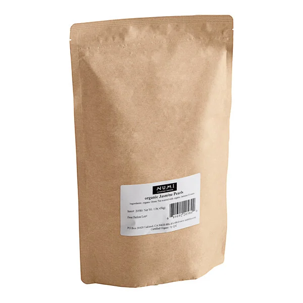 Numi Organic 1 lb. Jasmine Pearls Green Loose Leaf Tea - 6/Case Numi Organic 1 lb. Jasmine Pearls Green Loose Leaf Tea - 6/Case