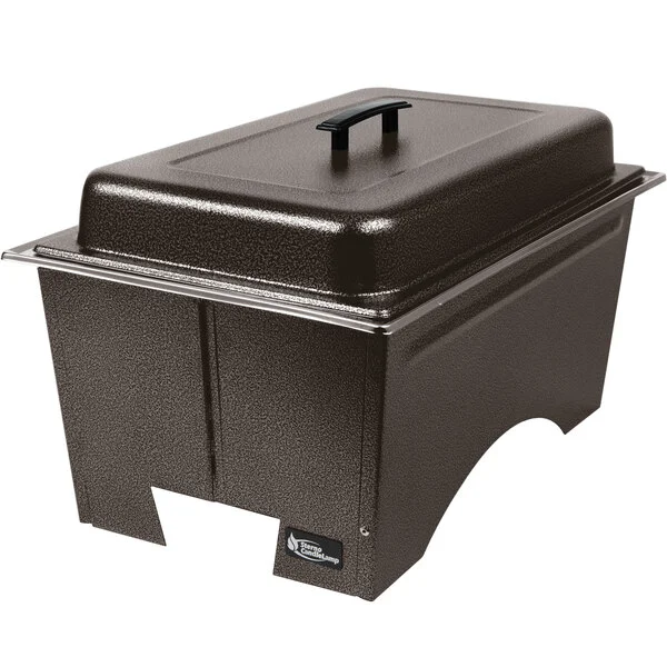 Sterno Copper Vein Fold Away Chafer with Lid and 2 Half Size Pans Sterno Copper Vein Fold Away Chafer with Lid and 2 Half Size Pans