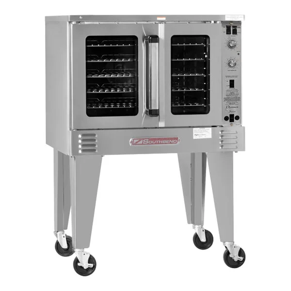 Southbend PCG50S/SD Platinum Series 5-Shelf Single Deck Full Size Standard Natural Gas Convection Oven - 50,000 BTU