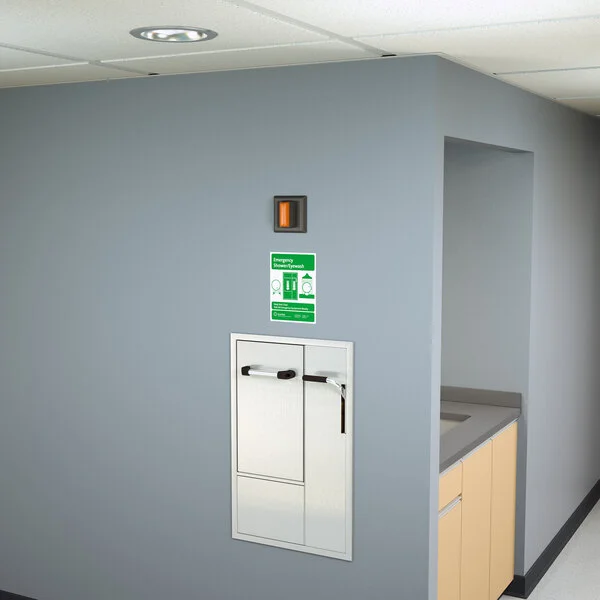 Guardian Equipment GBF2160 Recessed Safety Station with Drain Pan and Recess Mounted Shower Head