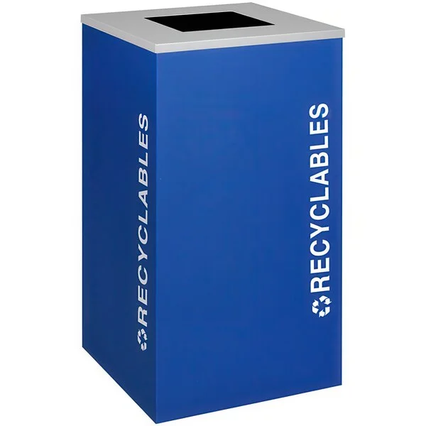Ex-Cell Kaiser Kaleidoscope Collection RC-KDSQ-R TR-RYX 24 Gallon Royal Blue Texture Square Indoor Recycling Bin Ex-Cell Kaiser Kaleidoscope Collection RC-KDSQ-R TR-RYX 24 Gallon Royal Blue Texture Square Indoor Recycling Bin