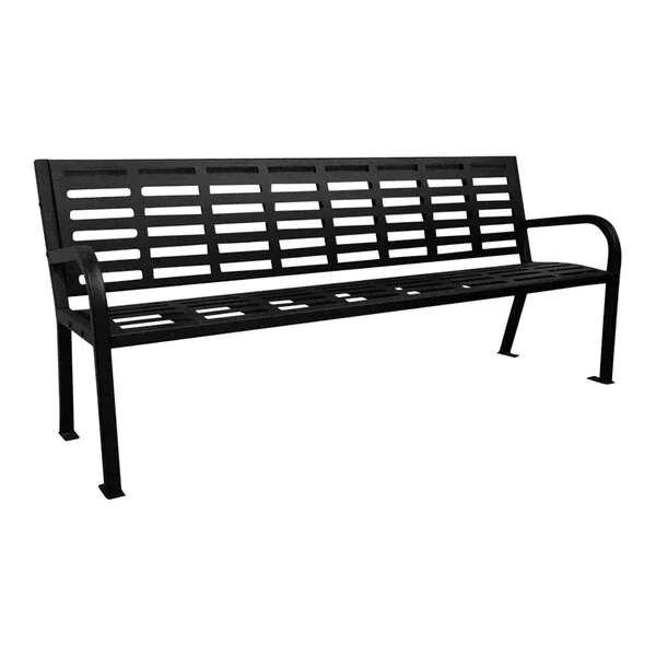 Paris Site Furnishings Lasting Impressions 5' Black Steel Park Bench 60 Paris Site Furnishings Lasting Impressions 5' Black Steel Park Bench 60