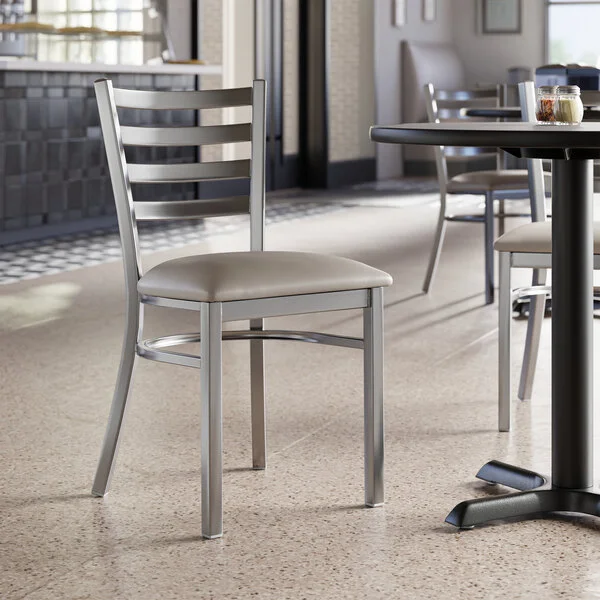 Lancaster Table & Seating Clear Coat Finish Ladder Back Chair with 2 1/2 Lancaster Table & Seating Clear Coat Finish Ladder Back Chair with 2 1/2