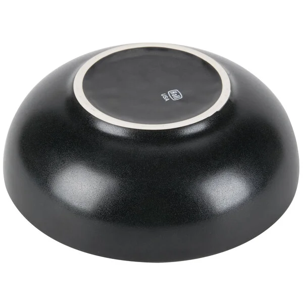 Hall China from Steelite International HL305450AFCA Foundry 55 oz. Black China Large Bistro Bowl - 6/Case Hall China from Steelite International HL305450AFCA Foundry 55 oz. Black China Large Bistro Bowl - 6/Case