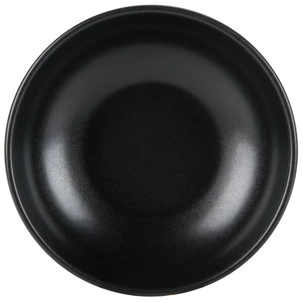 Hall China from Steelite International HL305450AFCA Foundry 55 oz. Black China Large Bistro Bowl - 6/Case Hall China from Steelite International HL305450AFCA Foundry 55 oz. Black China Large Bistro Bowl - 6/Case