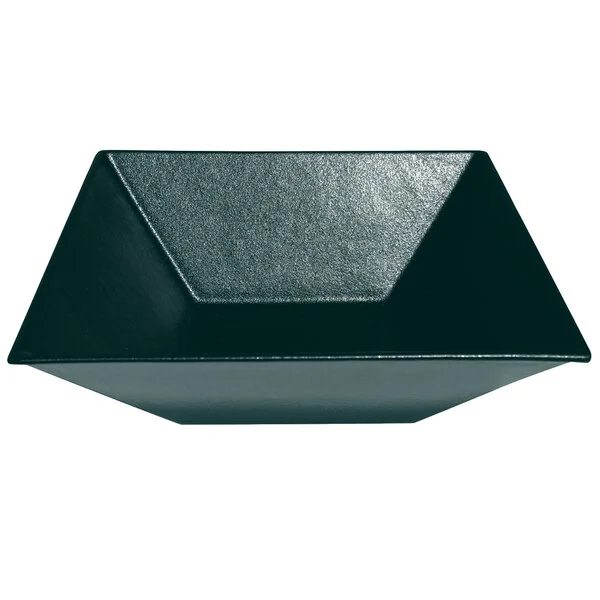 G.E.T. Enterprises BSD16-MOD-FT Bugambilia 13.5 Qt. Smooth MOD Finish Forest Green Resin-Coated Aluminum XL Deep Square Bowl G.E.T. Enterprises BSD16-MOD-FT Bugambilia 13.5 Qt. Smooth MOD Finish Forest Green Resin-Coated Aluminum XL Deep Square Bowl