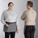 Acopa Kennett Gray Denim Waist Apron with 3 Pockets and Black Webbing - 12 Acopa Kennett Gray Denim Waist Apron with 3 Pockets and Black Webbing - 12