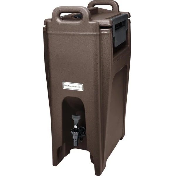 Cambro UC500131 Ultra Camtainer® 5.25 Gallon Dark Brown Insulated Beverage Dispenser Cambro UC500131 Ultra Camtainer® 5.25 Gallon Dark Brown Insulated Beverage Dispenser