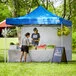 Backyard Pro Courtyard Series 10' x 10' Blue Straight Leg Aluminum Instant Pop Up Canopy Tent and Wall Kit Backyard Pro Courtyard Series 10' x 10' Blue Straight Leg Aluminum Instant Pop Up Canopy Tent and Wall Kit