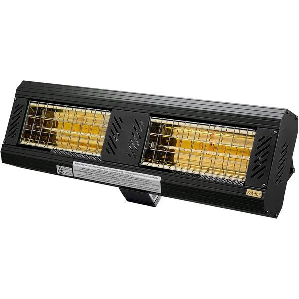 Solaira ICR Series H2 Black Aluminum Ultra Low Light Electric Infrared Heater - 208/240V, 3000W Solaira ICR Series H2 Black Aluminum Ultra Low Light Electric Infrared Heater - 208/240V, 3000W
