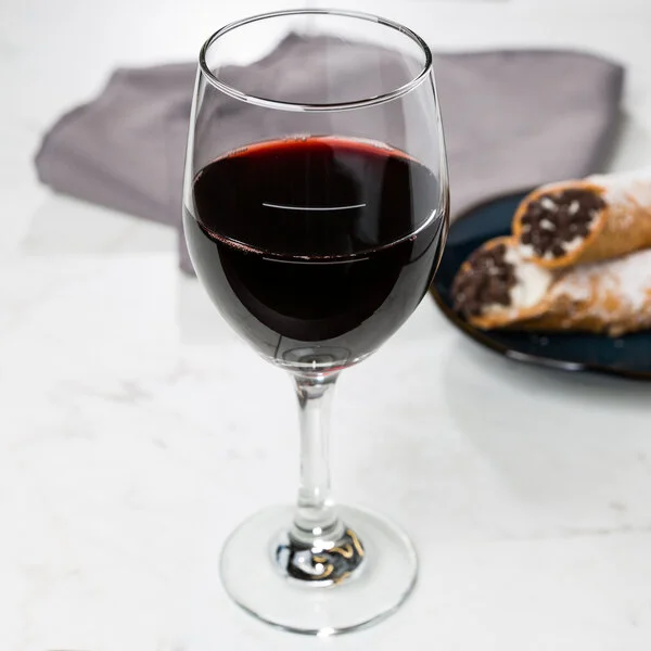 Libbey 3011-1178N Perception 14 oz. Wine Goblet with Pour Lines - 24/Case